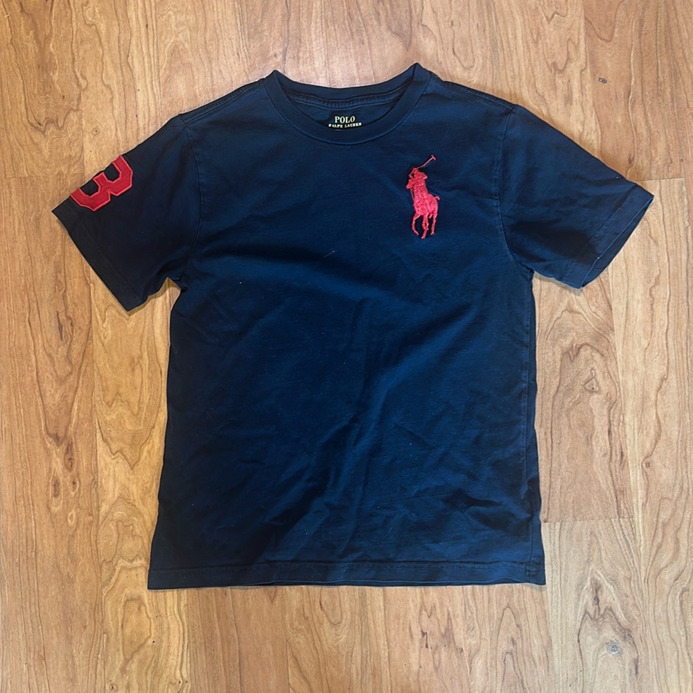 black polo shirt